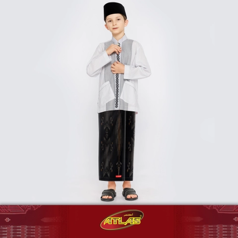 Sarung ATLAS Junior Kembang SGF Hitam Kuning