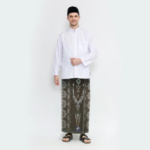 Sarung ATLAS Universal 635 Kembang Motif A5 PEC Olive