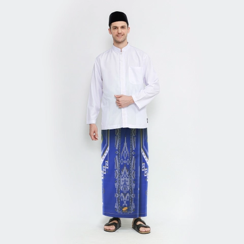 Sarung ATLAS Universal 635 Kembang Motif A5 GSE Biru 02