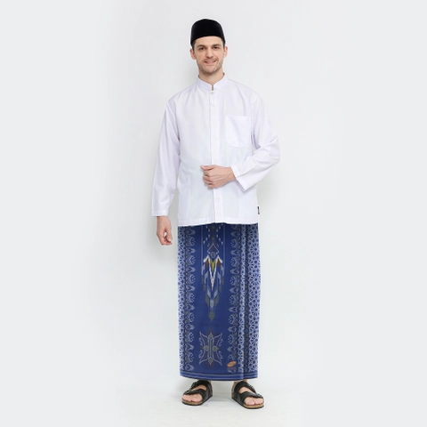 Sarung ATLAS Universal 635 Kembang Motif A5 PEB Biru Tua