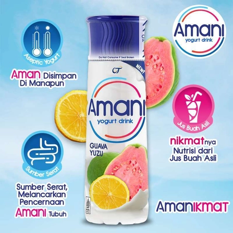 Baskit - AMANI YOGURT GUAVA YUZU 250 ML 1 CARTON