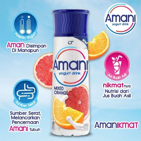 Baskit - AMANI YOGURT MIX ORANGE 250 ML (1 CARTON)
