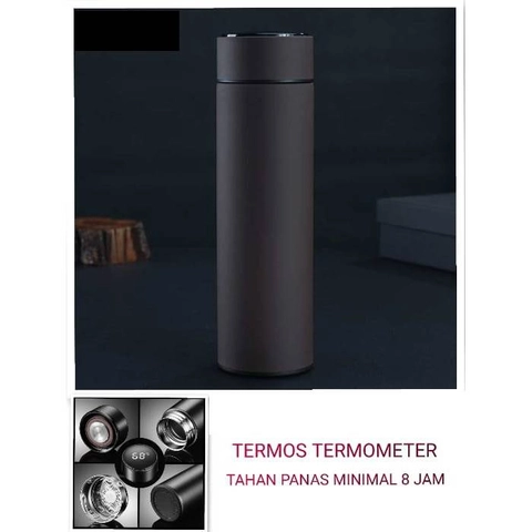 Blooming Deal Jakarta - Termos LED Display Temperatur Suhu Botol Vacuum Tumbler Termometer