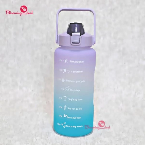 Blooming Deal Jakarta - Botol Minum Viral Pelangi Motivasi 2 Liter / Motivation Bottle (H9225-2) 1 Pcs