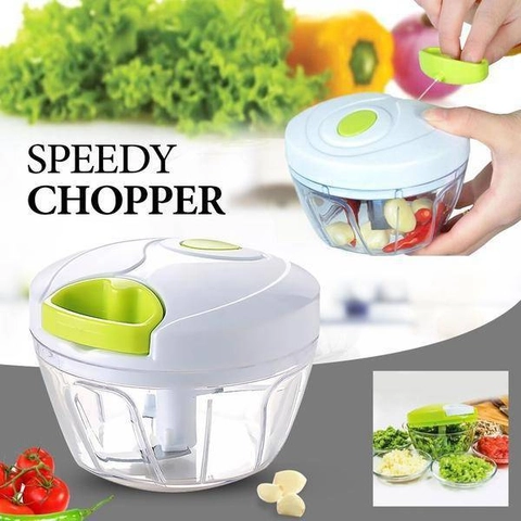 Blooming Deal - Spin Cutter Alat Pemotong Daging Bawang Sayur Blender Tarik Tangan Manual Speedy Chopper