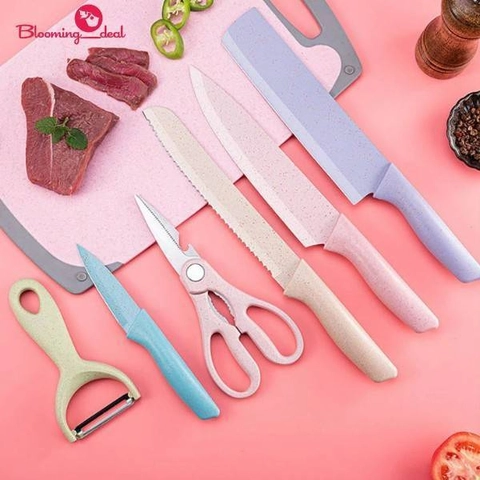 Blooming Deal - Pisau Set 6 in 1 Stainless Steel Anti Lengket Macaron