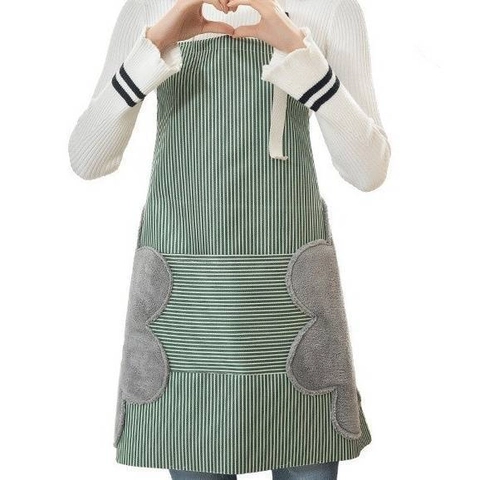 Blooming Deal -Apron Celemek Premium Tahan Air Motif Salur Apron Celemek Kain Bahan Tebal (CELEMEK)