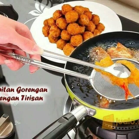 Blooming Deal - Jepitan Gorengan Dengan Tirisan Minyak Saringan Alat Capit Makanan
