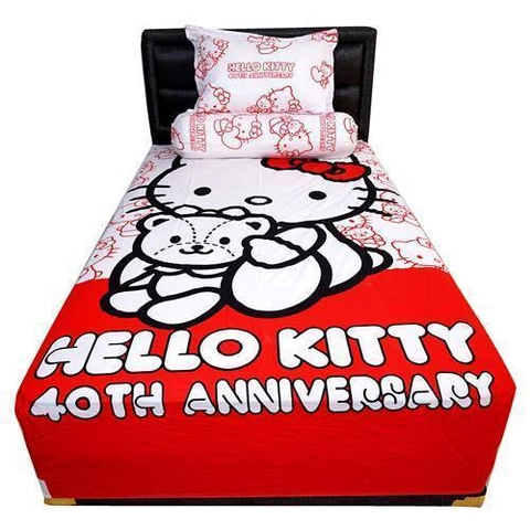 BlueCloud Rise Sprei Hello Kitty Anniversary Bahan Katun