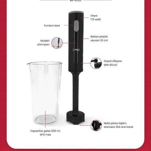 Cypruz - Hand Blender Single BR-0350