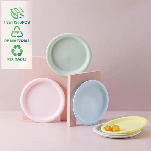 Bunda Kaya Jabar - Piring Plastik Set 6 Packaging Tidak Original
