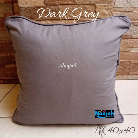 By Najah Aef - Sarung Bantal Sofa Dark Grey Sarungnya Aja
