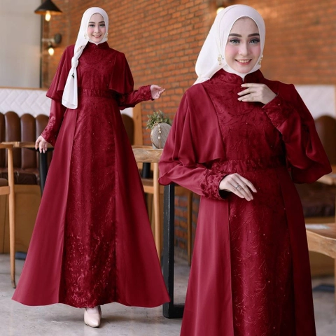 CANNIES STORES ID - Gamis Dress Wanita Muslim Jumbo  Mikalya