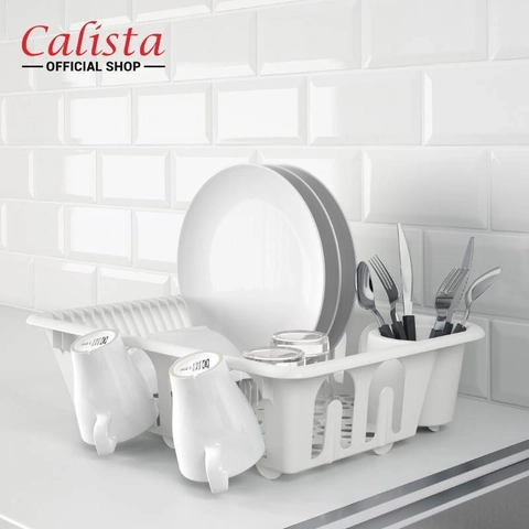 Calista - Nebula Rak Piring Plastik / Tempat Pengering Cuci Piring Gelas Sendok