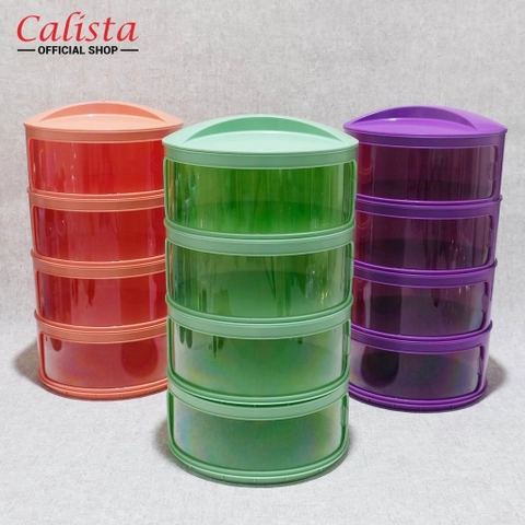 Calista - Tudung Saji Oentoeng 4 Susun Penutup Makanan Insulasi Tahan Panas (SAWARNA)