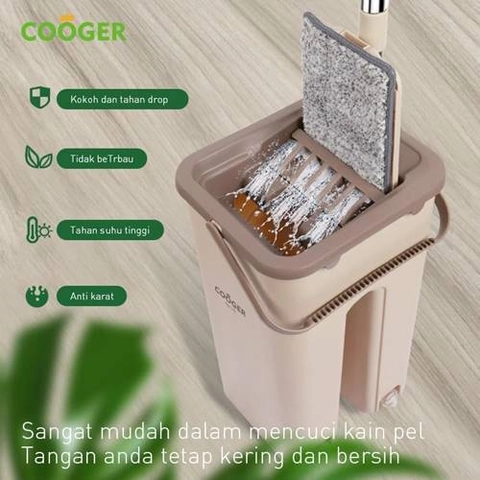 COOGER hands-free dry and wet mop set