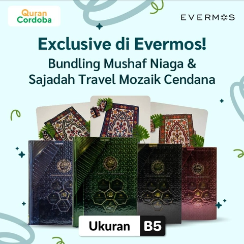 Cordoba X - Bundling Mushaf Niaga B5 + Sajadah Travel Mozaik Cendana