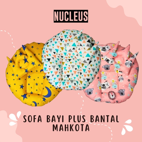 Nucleus - [Paket Usaha 6pcs] Nucleus - Sofa Bayi Plus Bantal Mahkota Super Empuk