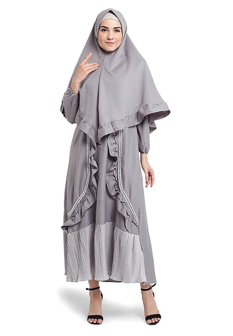 CBR Six - Gamis Wanita Moscrepe Bonus Kerudung Opc015