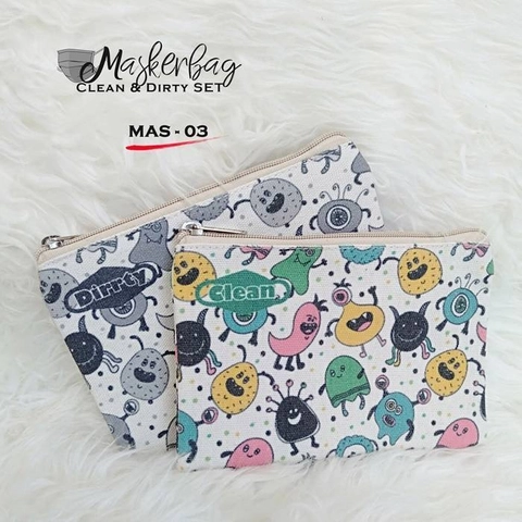 Dewani - Maskerbag (2 PCS) SET MAS-03 Pouch Canvas Vintage