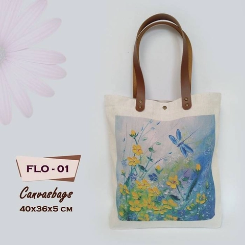 Dewani Totebag Canvas Vintage FLO-01 Seri BUNGA