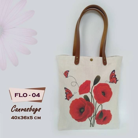 Dewani Totebag Canvas Vintage FLO-04 Seri BUNGA