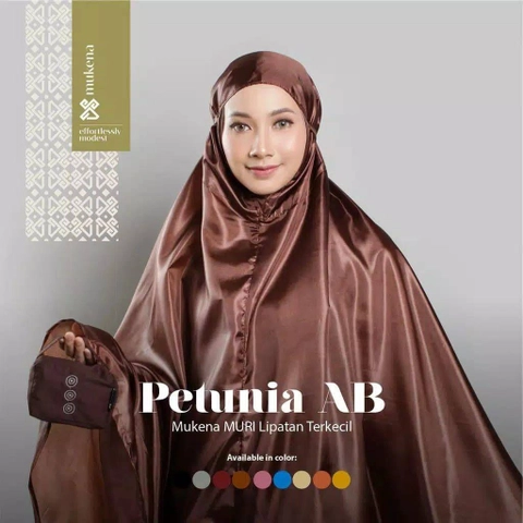 DS Modest - Mukena Traveling Mini Terkecil Petunia (Case Polos) Atas Bawah