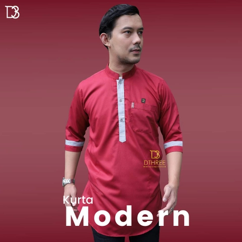 Dthree - Baju Koko Pria Modern Katun Toyobo