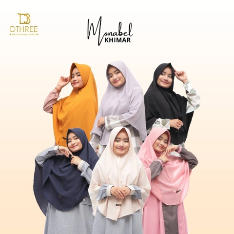 Dthree - Hijab Dewasa Monabel Diamond Crep Premium