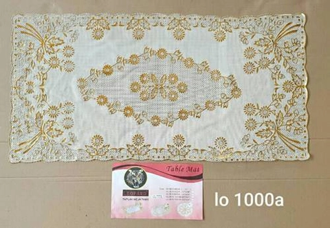Dylan 19 - Taplak Meja Tamu Emas PVC Persegi Anti Air