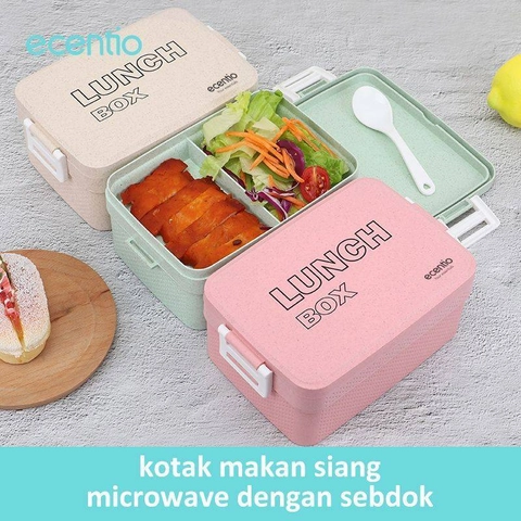EVM Stockist - Ecentio Double Plastic Lunch Boxes PLBE-2601