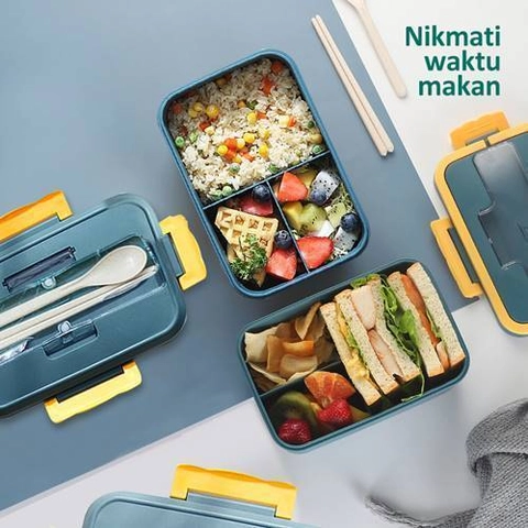 EVM Stockist - Ecentio Three Compartment Portable Lunch Box PLBE-3301