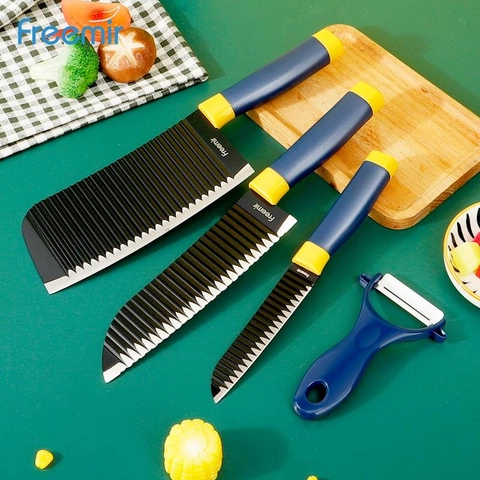 Freemir Corrugated Knife 4-Piece/Set