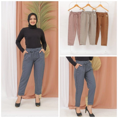 Giat Makmur [TA] - Celana Pants Panjang Garis