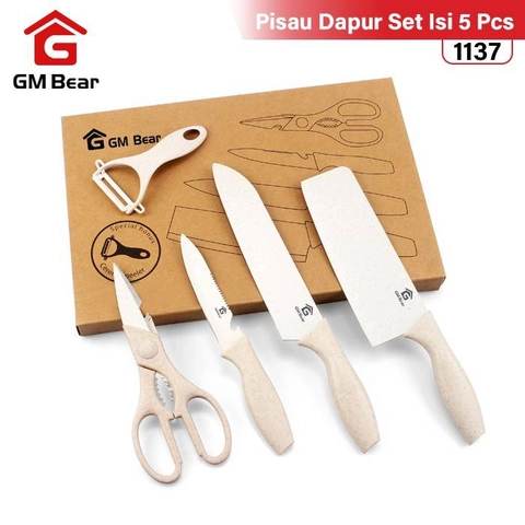 GM Bear Pisau Dapur Set isi 5pcs 1137