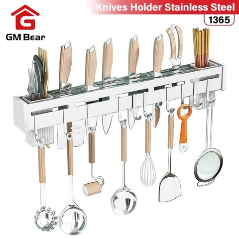 GM Bear Rak Gantung Peralatan Dapur Pisau Stainless Steel 1365 - Knives Holder