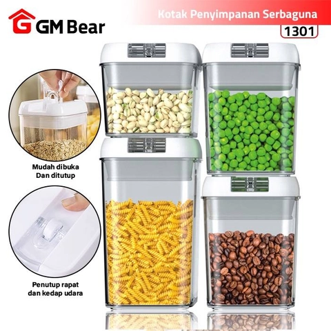 GM Bear Toples Makanan Set isi 4pcs 1301 - Food Container Storage Set