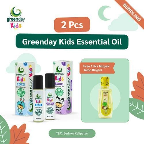 Greenday Kids Essential Oil 2 pcs (Free 1 Pcs Minyak Telon Rinjani)