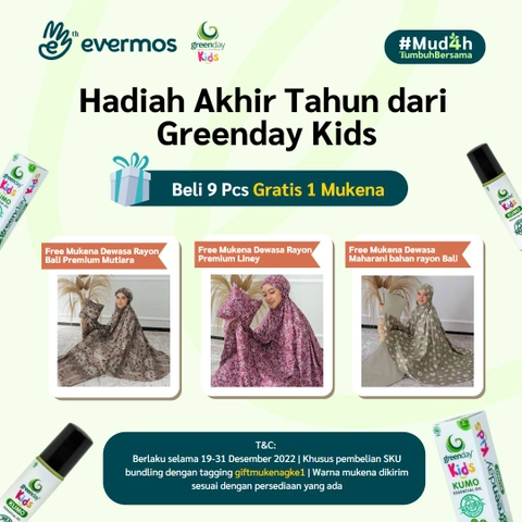 Greenday Kids Essential Oil 9 pcs MIX BY REQUEST (Free Mukena Reguler)