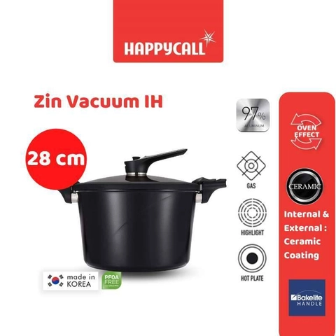 HAPPYCALL VACUUM POT ZIN IH 28CM HIGH 3003-1299