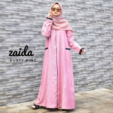 /Hazirah Id - gamis zaida / gamis abaya / gamis simpel / gamis triji serat kayu / gamis cantik