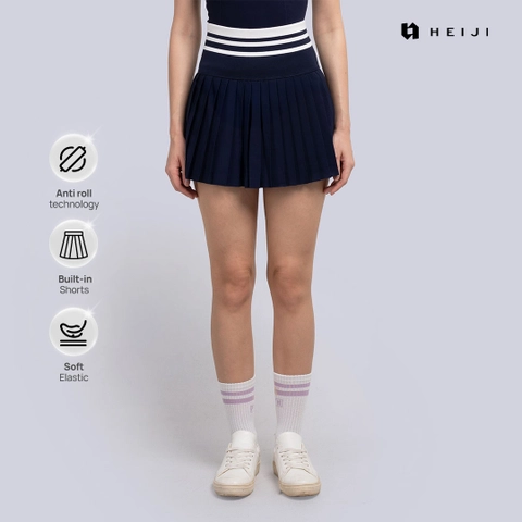 HEIJI - SoftPace Pleated Skirt | Rok Tennis Wanita Built-In Short Pocket