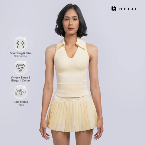 HEIJI - SoftPace V-Neck Top | Atasan Olahraga Wanita Racerback Quick Dry