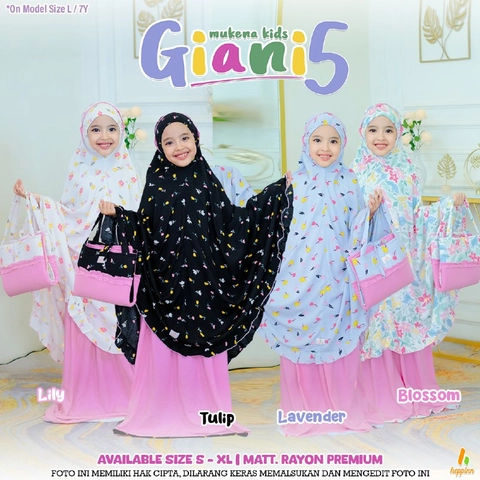 Heppinn - MUKENA KIDS GIANI 5 Pink Series