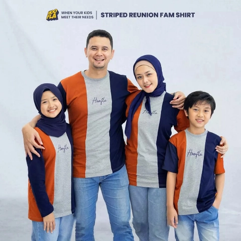 Hoofla Official - Striped Reunion Fam Shirt Auntumn Orange