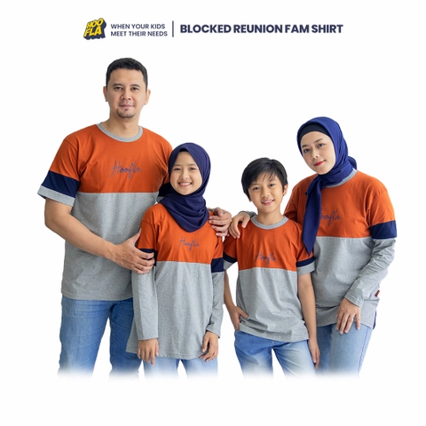 Hoofla Official - Blocked Reunion Fam Shirt Auntumn Orange
