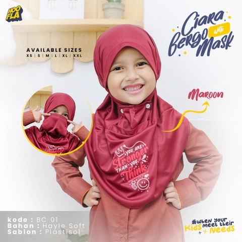 Hoofla - Ciara Bergo hijab / kerudung [BC01]