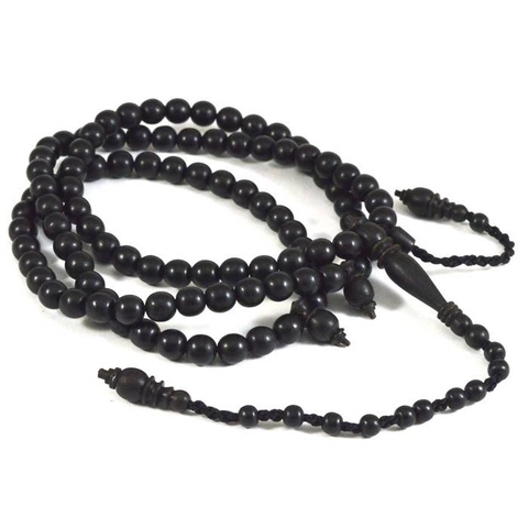 Indahcraft - Tasbih Kayu Eboni Kayu Hitam Kalimantan Natural Alami 8mm