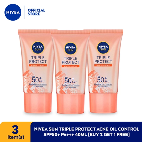 Nivea - Nivea Sun Triple Protect Acne Oil Control SPF50+ PA+++ [BUY 2 GET 1 FREE]