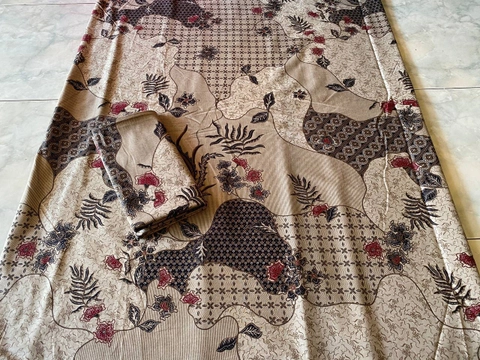 Javatama - Kain Batik Premium Coklat Biru 003